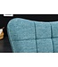 Invicta Interior Moderne fauteuil SCANDINAVIA blauw getextureerde massief houten poten met armleuningen - 44024