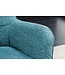 Invicta Interior Moderne fauteuil SCANDINAVIA blauw getextureerde massief houten poten met armleuningen - 44024