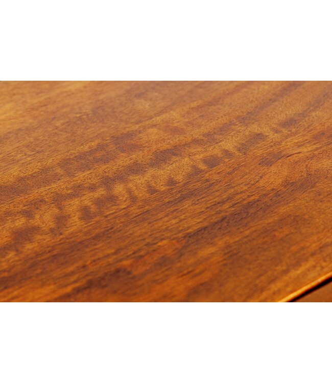 Invicta Interior Massief Highboard ART 120cm Bruin Mango Hout 3D Design Zwart Metaal - 45304