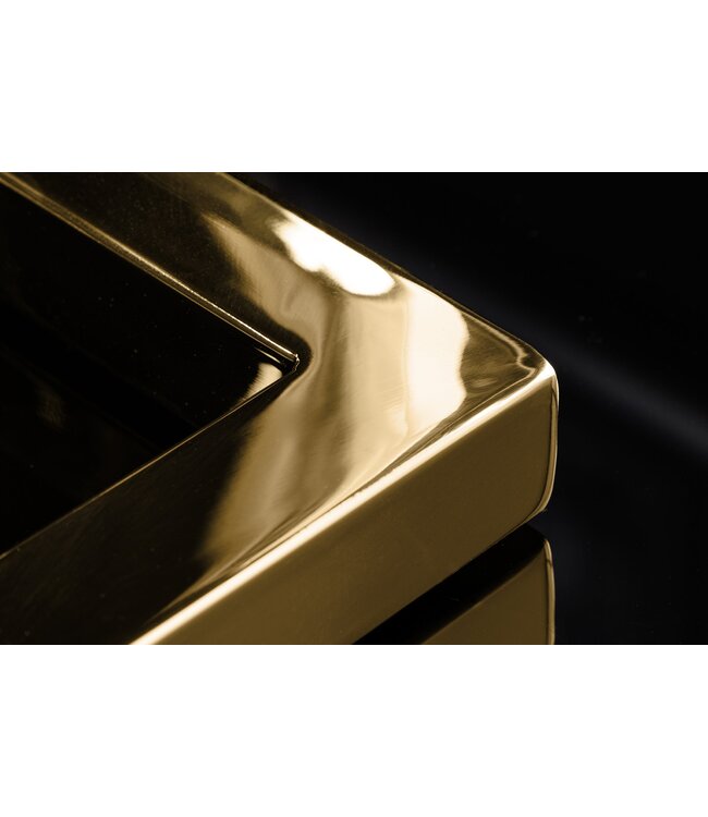 Invicta Interior Elegante kandelaar ABSTRACT 50cm goud voor vijf kaarsen handgemaakt - 44885