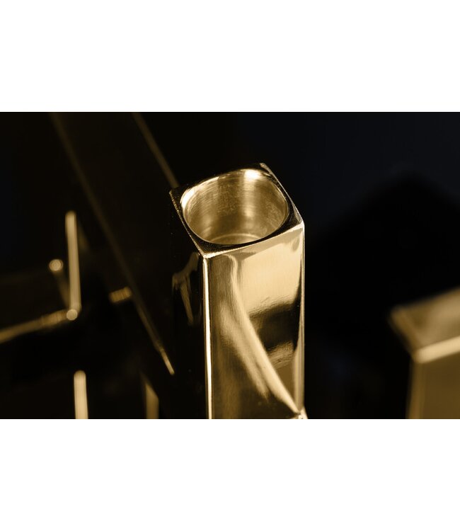 Invicta Interior Elegante kandelaar ABSTRACT 50cm goud voor vijf kaarsen handgemaakt - 44885