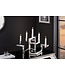 Invicta Interior Elegante kandelaar ABSTRACT 50cm zilver voor vijf kaarsen handgemaakt - 44886