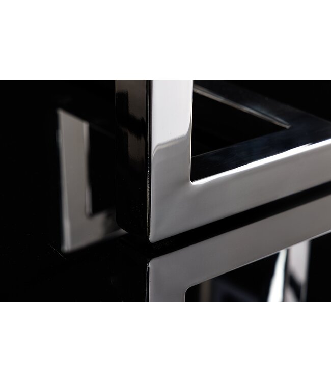 Invicta Interior Elegante kandelaar ABSTRACT 50cm zilver voor vijf kaarsen handgemaakt - 44886