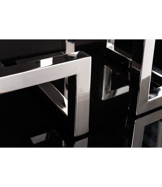 Invicta Interior Elegante kandelaar ABSTRACT 50cm zilver voor vijf kaarsen handgemaakt - 44886