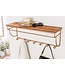 Invicta Interior Decoratieve wandkapstok HERITAGE 80 cm naturel goud messing grenen metaal met plank  - 44479