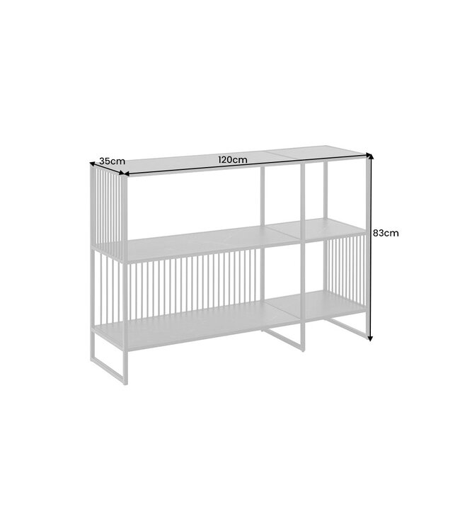 Invicta Interior Moderne boekenkast ARCHITECTURE 120cm grafiet - 44764