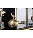 Invicta Interior Decoratief doosje WILDLIFE BIRD 30cm goud antiek rond metaal - 44837