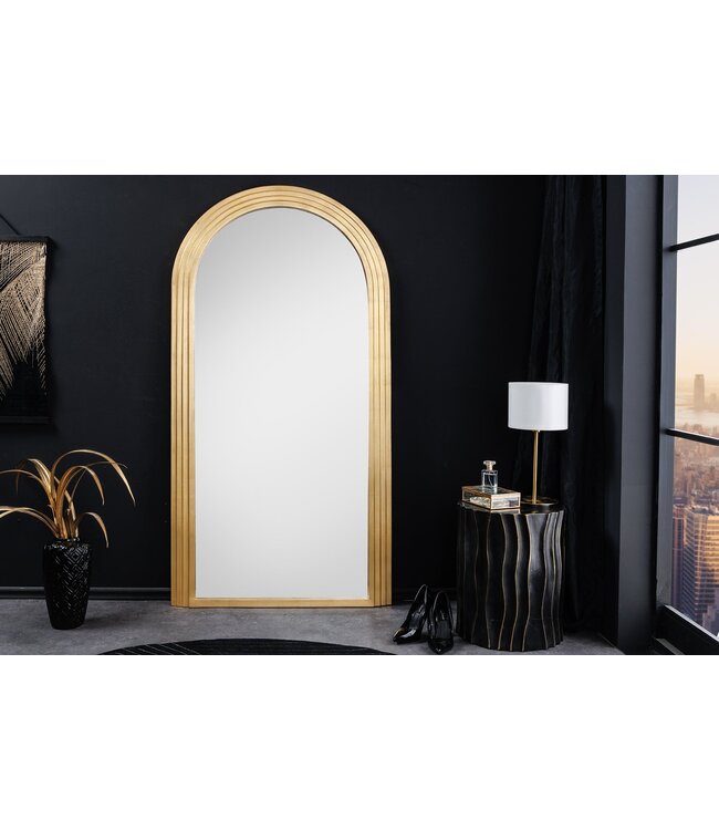 Invicta Interior Edele wandspiegel ART DECO 160 cm goudkleurige rondboogspiegel - 44678