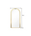 Invicta Interior Edele wandspiegel ART DECO 160 cm goudkleurige rondboogspiegel - 44678