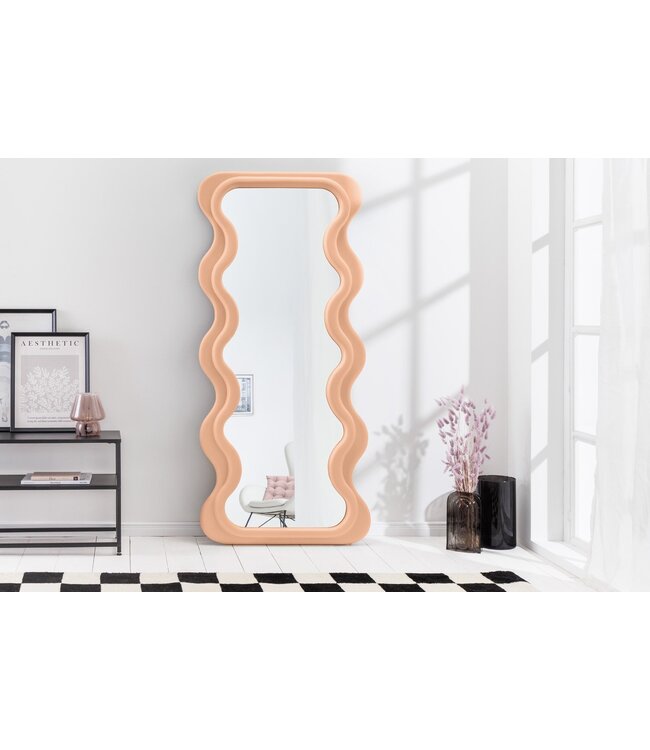 Invicta Interior Design Wandspiegel CURVY 160cm abrikoos Pastel Spiegel - 44676