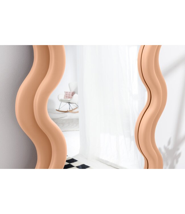 Invicta Interior Design Wandspiegel CURVY 160cm abrikoos Pastel Spiegel - 44676