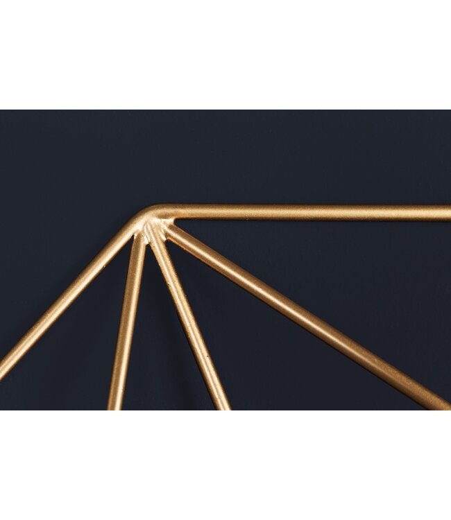 Invicta Interior Handgemaakte spiegel DIAMOND L 80cm goud gemaakt van ijzer in retro design - 43733