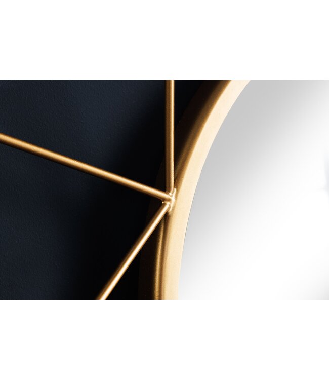 Invicta Interior Handgemaakte spiegel DIAMOND L 80cm goud gemaakt van ijzer in retro design - 43733