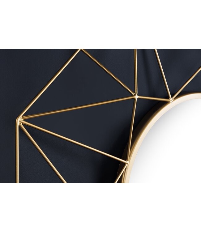 Invicta Interior Handgemaakte spiegel DIAMOND L 80cm goud gemaakt van ijzer in retro design - 43733