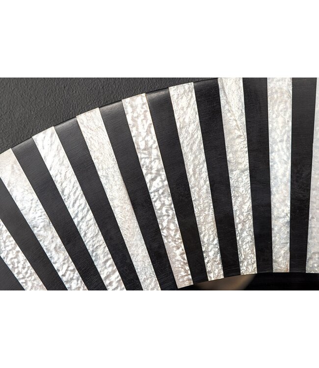 Invicta Interior Beeninleg Wandspiegel HARMONY NATURE 60cm Rond Wit Zwart Ingelegd Arts & Crafts - 44887