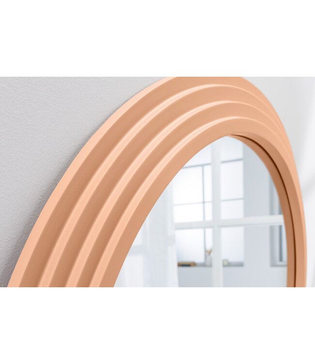 Invicta Interior Design Wandspiegel WAVE 160cm abrikoos pastel ronde boogspiegel - 44677