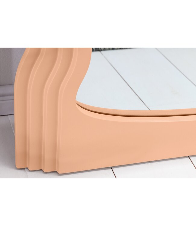 Invicta Interior Design Wandspiegel WAVE 160cm abrikoos pastel ronde boogspiegel - 44677