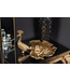 Invicta Interior Handgemaakte serveerschaal WILDLIFE PEACOCK 40cm gouden metalen pauw sculptuur - 44894