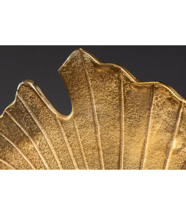 Invicta Interior Handgemaakte serveerschaal WILDLIFE PEACOCK 40cm gouden metalen pauw sculptuur - 44894