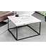 Invicta Interior Moderne salontafel ARCHITECTURE 60cm wit marmeren design metalen frame - 44762