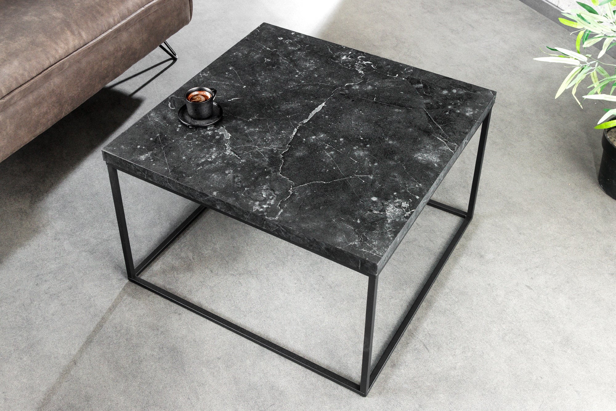 Moderne salontafel ARCHITECTURE 60cm grafiet metalen frame - 44759 afbeelding