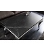 Invicta Interior Design salontafel MODERN BAROK 100 cm zwart antraciet chroom keramiek marmer - 44368