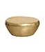 Invicta Interior Handgemaakte salontafel STONE 75cm goud metaal gehamerd design - 44852