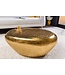 Invicta Interior Handgemaakte salontafel STONE 75cm goud metaal gehamerd design - 44852