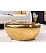 Invicta Interior Handgemaakte salontafel STONE 75cm goud metaal gehamerd design - 44852