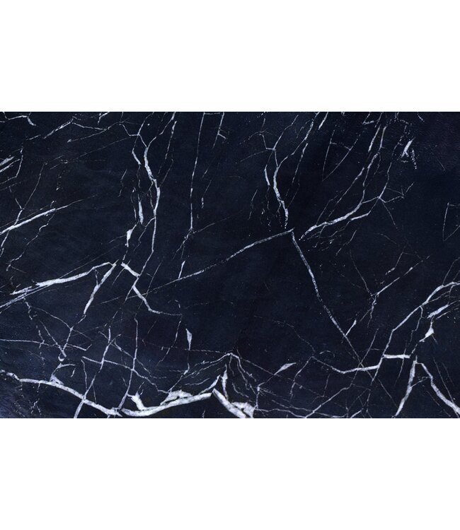 Invicta Interior Handgemaakte salontafel STONE 75cm zwart marmer design metaal - 44853