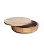 Invicta Interior Handgemaakte Kom PUUR NATUUR 40cm Natuurlijk Mango Hout Rond met Deksel Sieradenblik - 44472
