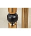 Invicta Interior Handgemaakte bijzettafel ABSTRACT 55cm goud zwart metaal rond - 44854