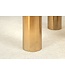Invicta Interior Handgemaakte bijzettafel ABSTRACT 55cm goud zwart metaal rond - 44854