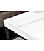Invicta Interior Moderne bijzettafel ARCHITECTURE 45cm Wit Marmeren Design Metalen Frame - 44761