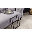 Invicta Interior Oosterse bijzettafel CASABLANCA 50cm zilver zwart dienblad uitneembaar opvouwbaar - 44352