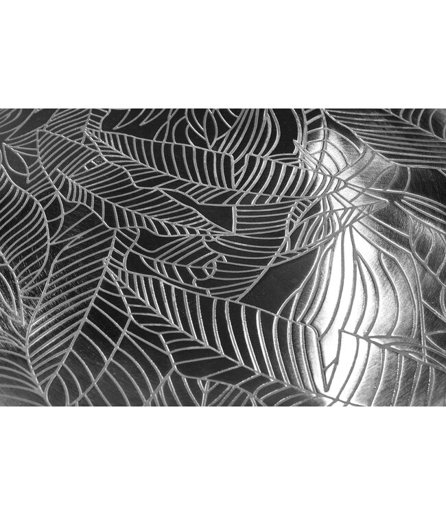 Invicta Interior Oosterse bijzettafel CASABLANCA 50cm zilver zwart dienblad uitneembaar opvouwbaar - 44352