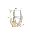 Invicta Interior Side table LEVELS 50cm frame goud tempered glass top zwart - 44858