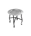 Invicta Interior Ronde Bijzettafel MARRAKECH 40cm Zilveren Theetafel Uitneembaar Dienblad Opvouwbaar - 44354