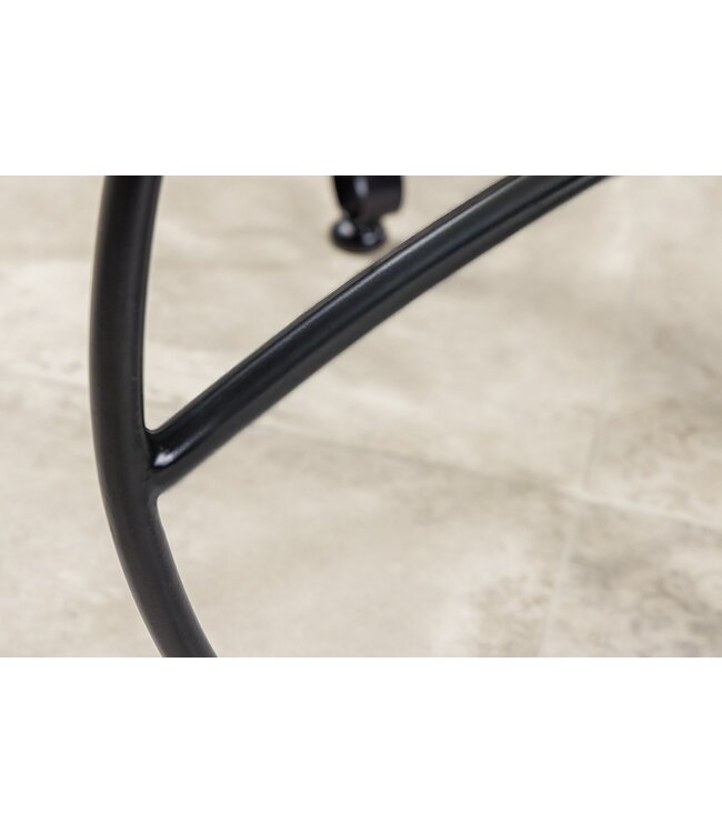 Invicta Interior Ronde Bijzettafel MARRAKECH 40cm Zilveren Theetafel Uitneembaar Dienblad Opvouwbaar - 44354