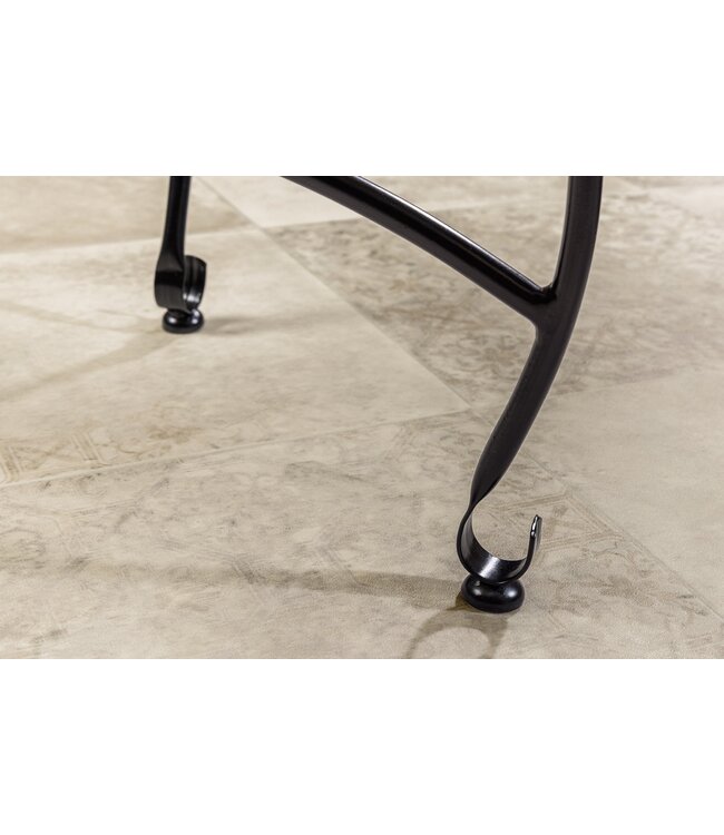 Invicta Interior Ronde Bijzettafel MARRAKECH 40cm Zilveren Theetafel Uitneembaar Dienblad Opvouwbaar - 44354