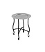 Invicta Interior Side table MARRAKESH 50cm silver hammer stroke design afneembaar blad - 44347