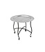 Invicta Interior Ronde salontafel MARRAKECH 60cm zilveren theetafel uitneembaar dienblad opvouwbaar - 44346
