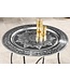 Invicta Interior Ronde salontafel MARRAKECH 60cm zilveren theetafel uitneembaar dienblad opvouwbaar - 44346