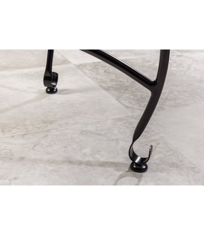 Invicta Interior Ronde salontafel MARRAKECH 60cm zilveren theetafel uitneembaar dienblad opvouwbaar - 44346