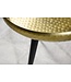 Invicta Interior Handgemaakte bijzettafel ORIENT 50cm messing goud rond metaal gehamerd design - 44350