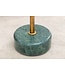 Invicta Interior Ronde Bijzettafel TRAYFUL 60cm Messing Antiek IJzer Groen Marmeren Voet Handgemaakt - 44848