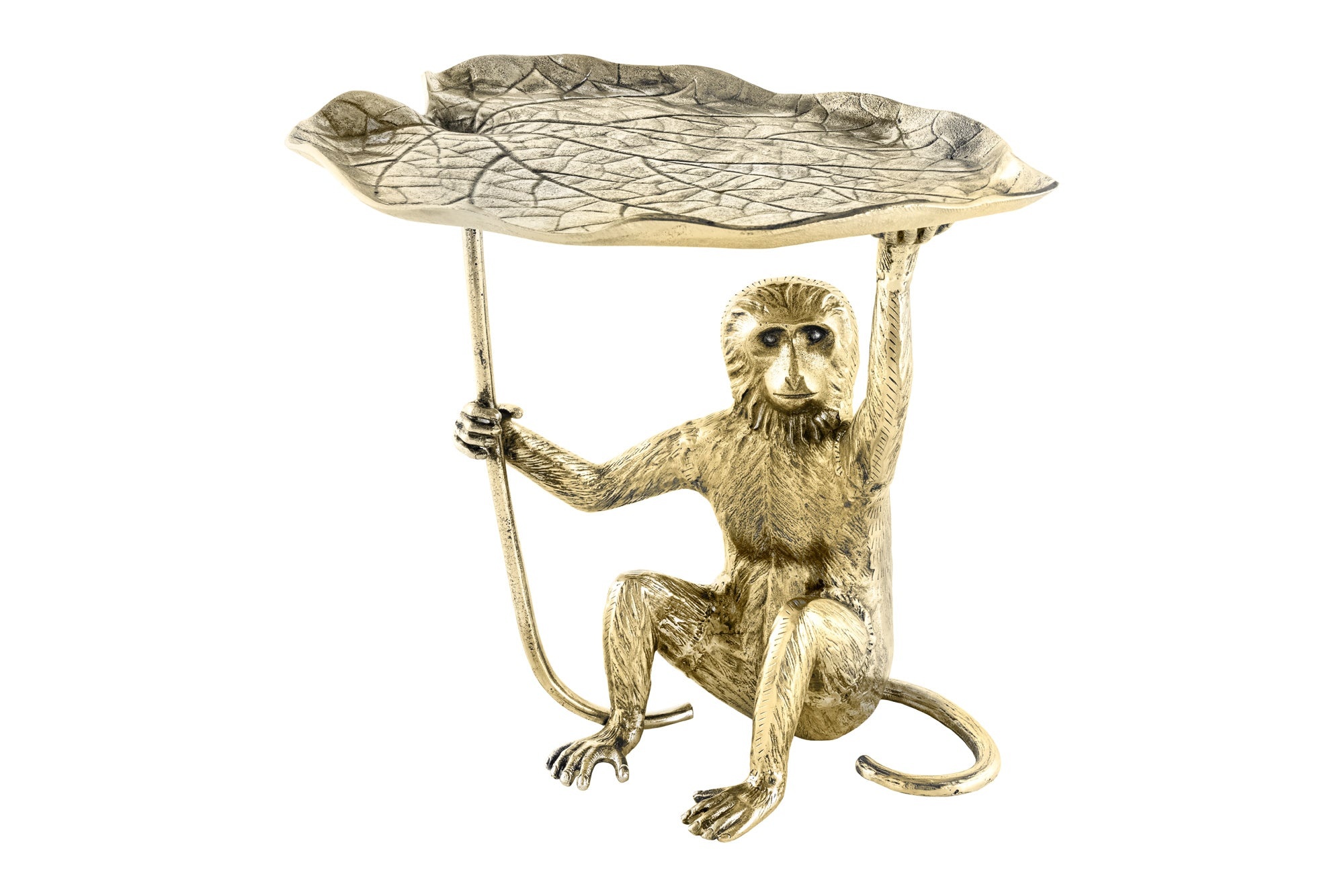 Side table WILDLIFE MONKEY 55cm antique goud - 44835