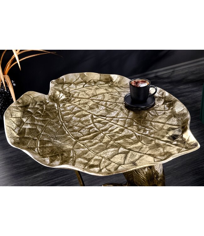 Invicta Interior Design Bijzettafel WILDLIFE MONKEY 60cm goud antiek metaal handgemaakt - 44835