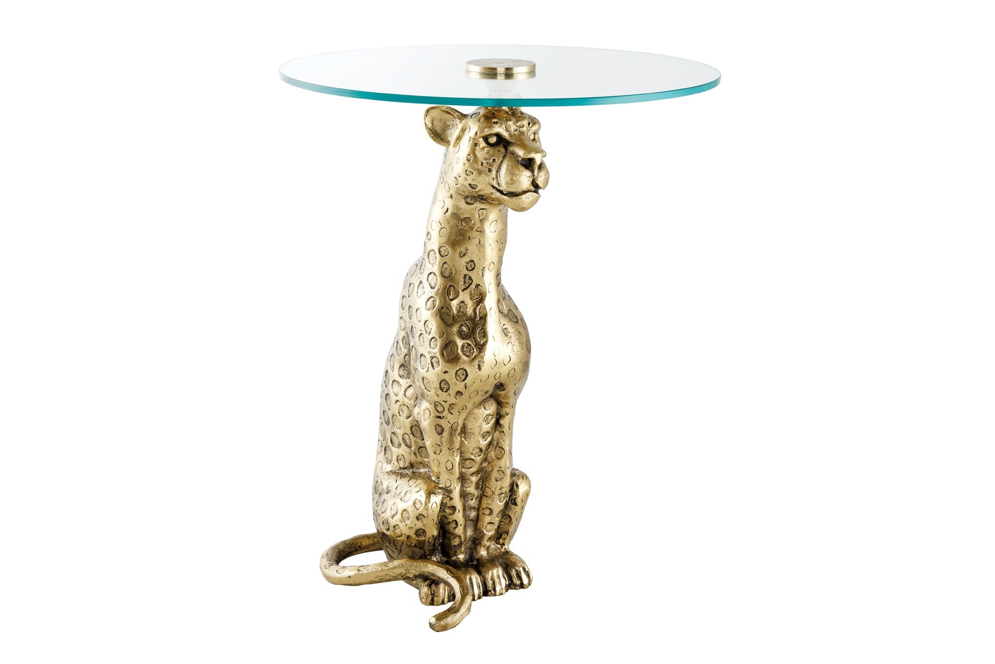 Side table WILDLIFE PANTHER 60cm antique goud - 44825