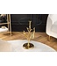 Invicta Interior Ronde bijzettafel WILDLIFE PEACOCK 60cm goud Metalen Peacock sculptuur met glazen blad - 44829